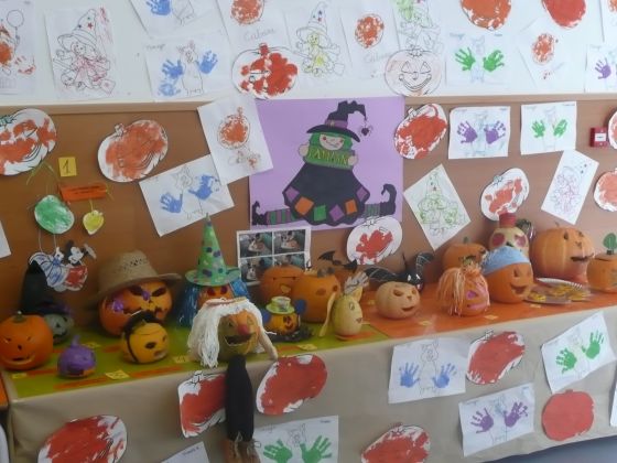 Concurso de calabazas en la Escuela Municipal de Teo