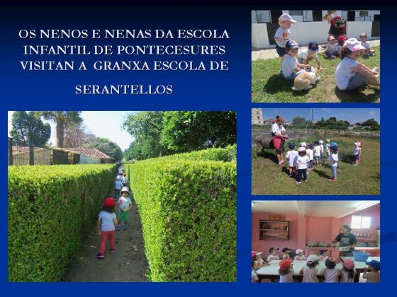 Os nenos e nenas da escola infantil de Pontecesures visitaron a granxa escola de Serantellos