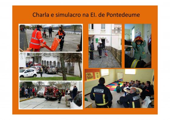 Charla e simulacro na escola infantil de Pontedeume (30/03/2015)